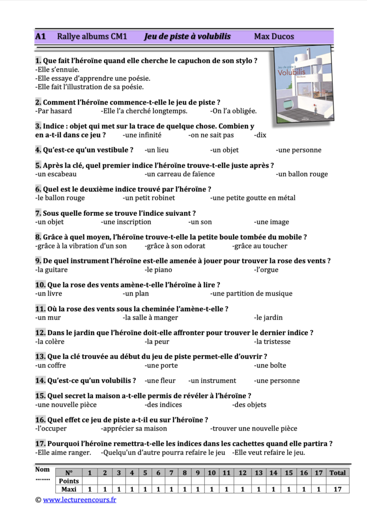 Questionnaire jeu de piste à Volubilis