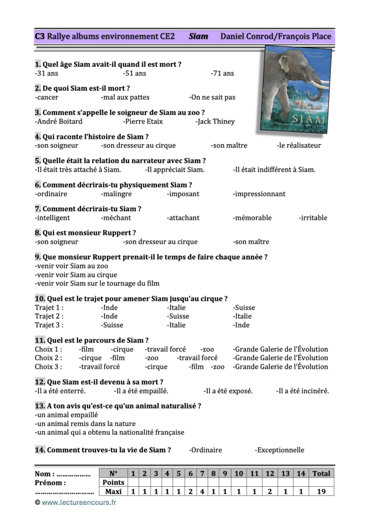 Questionnaire Siam