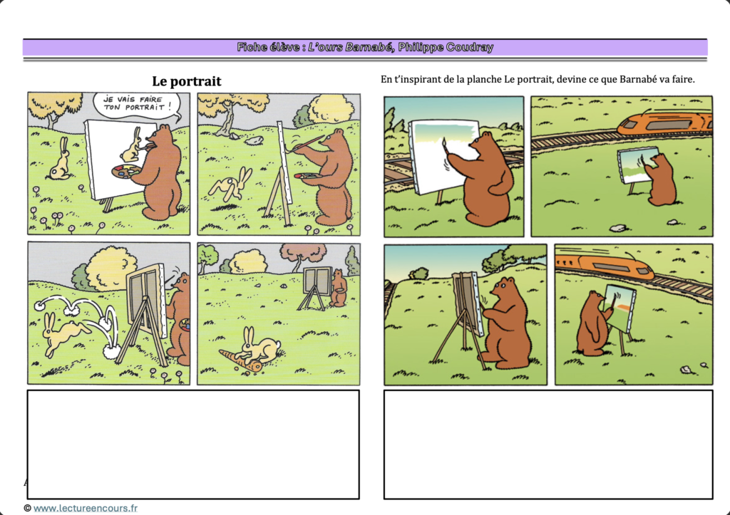 Fiche élève L'ours Barnabé en CM1