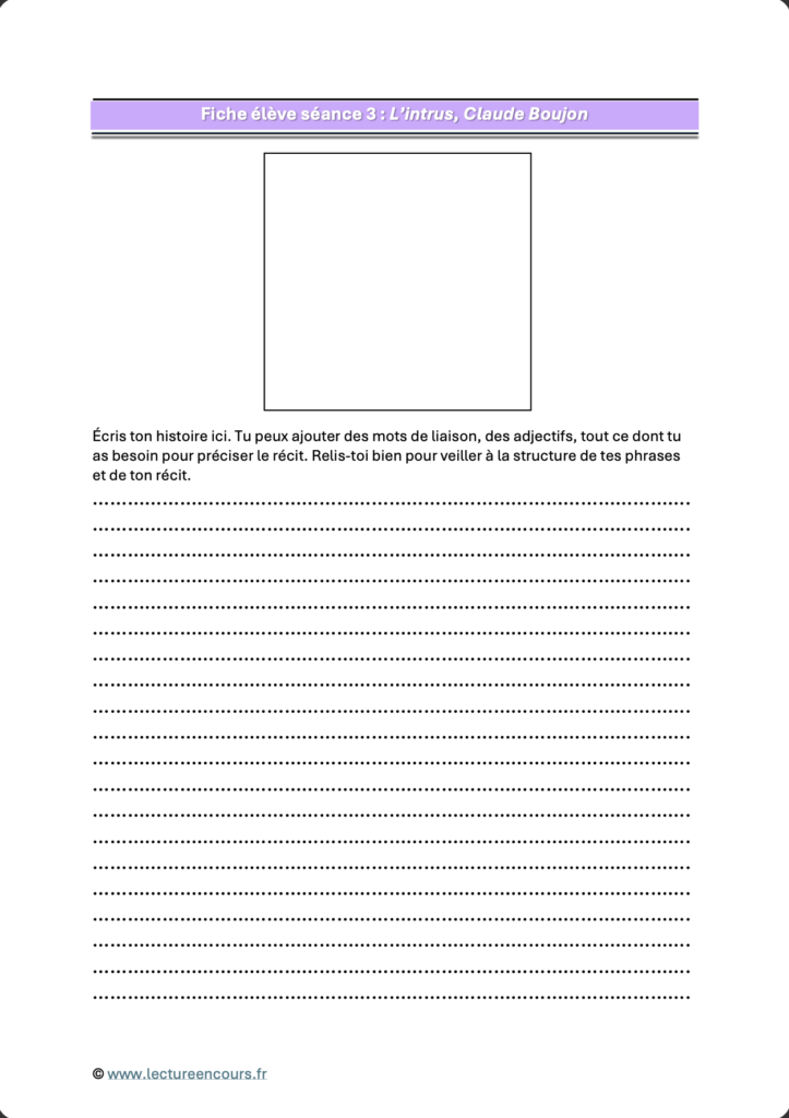 Fiche élève L'intrus rédaction