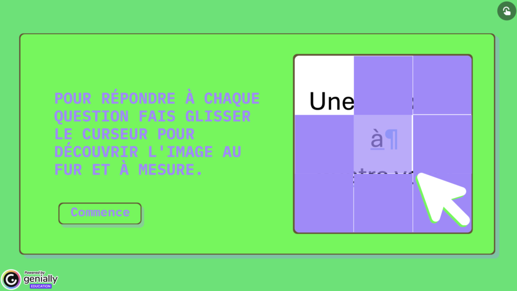 Activité interactive sur les oeuvres d'art dans une histoire à quatre voix