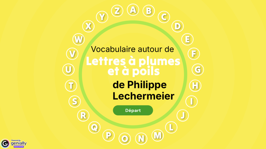 activité interactive sur le vocabulaire de la première lettre